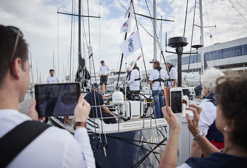 Saying goodbye on the dock in Marina Lanzarote