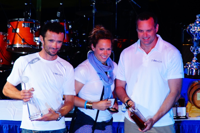 Crew of Dorade accept their prize for IRC Three