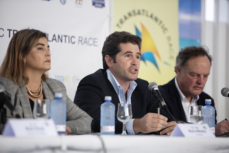 María Mendez - Promotur Manager, José Juan Calero - CEO Calero Marinas  and RORC Commodore, Michael Boyd at the press conference