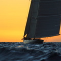 Adela, skippered by Greg Norwood-Perkins, sails into the sunset