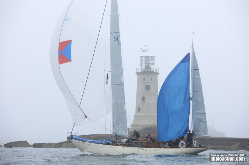 Finishing the 2015 Rolex Fastnet Race in Plymouth