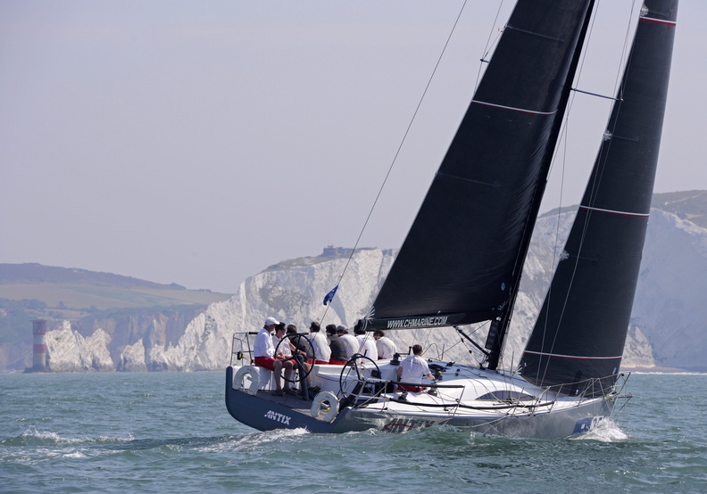 Antix, enjoying another good leg past the Needles and down to the most southerly point of the course