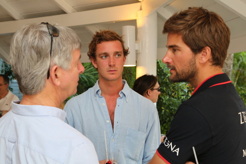 RORC CEO chats with Pierre Casiraghi and his Maserati teammate, Boris Hermann