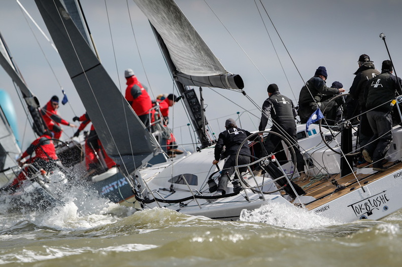 The top two boats in IRC Two: Tokoloshe in hot pursuit of Antix
