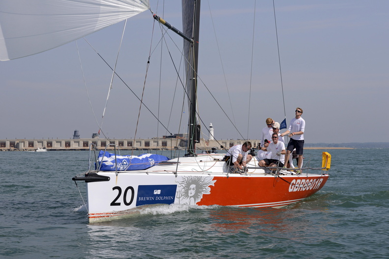The Corby 36, INO, owned and sailed by James Neville
