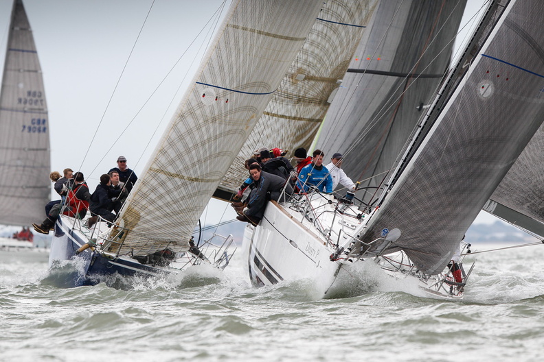 Dusty P, Richard Patrick's First 40 sailing in IRC Two