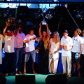The crew of Mariella with the trophy for best Class yacht