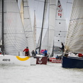Competitors in IRC One and Two run through the start