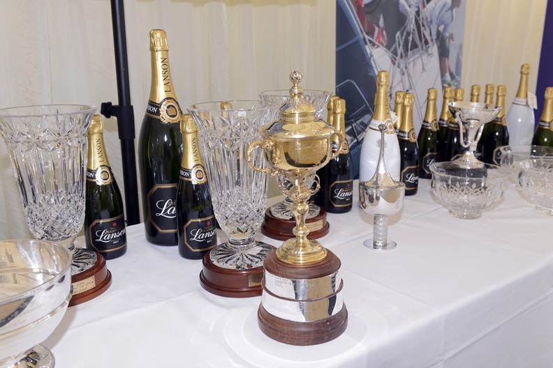 The Commodores' Cup at the front of the table; for the top team overall - Ireland in 2014