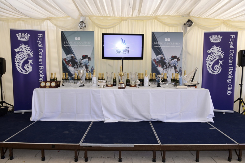 The full display at the Royal Yacht Squadron before the Prizegiving started