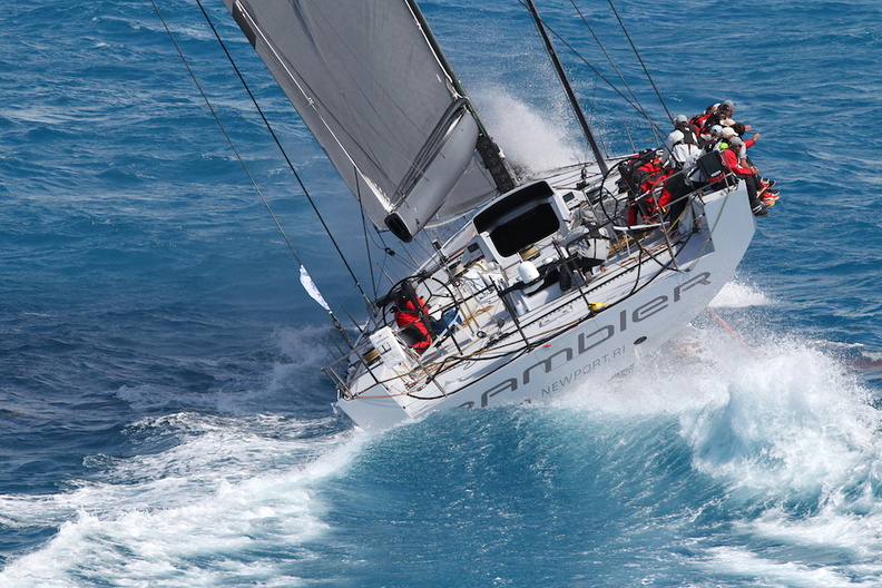 Rambler 88 at the start of the 7th RORC Caribbean 600