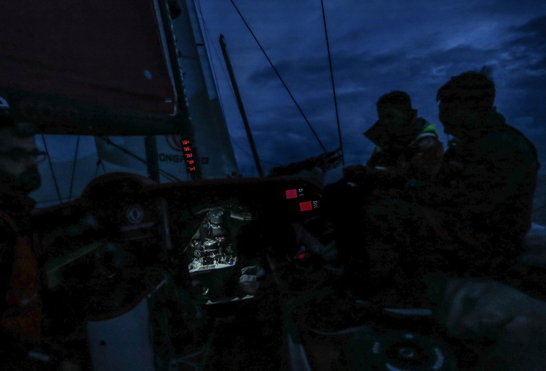 On watch during the third night at sea