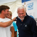 Ned Collier Wakefield, skipper of Concise8, Class40, and Sir Robin Knox-Johnston, skippering Grey Power, Open 60