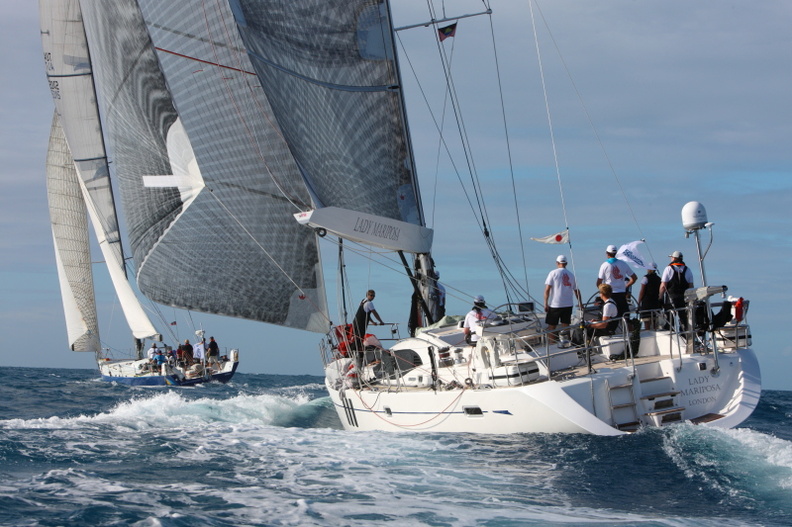 Daniel Hardy sailing Oyster 625, Lady Mariposa