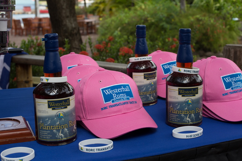 Pink Westerhall Rums caps and rum for prize winners