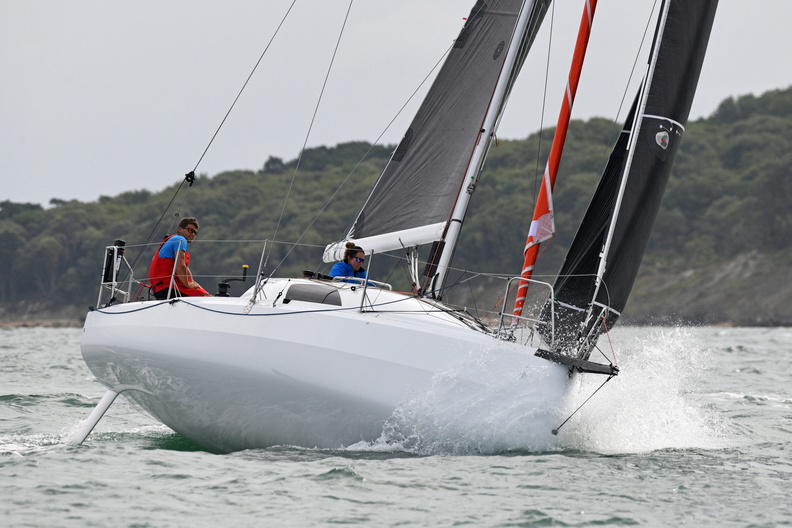 Henry Bomby and Hannah Diamond sail doublehanded on Fastrak XII