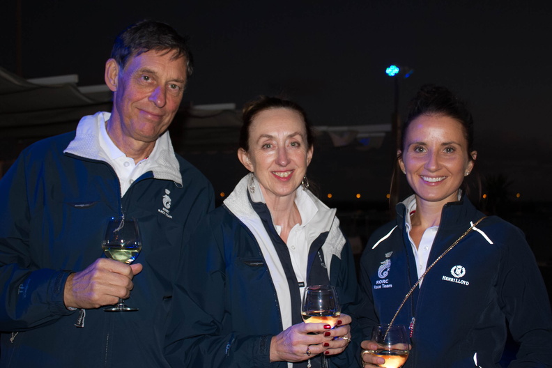 RORC Safety team: Stephen and Anthea Weekes with Laura Brackley