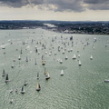 The 2015 Rolex Fastnet Race fleet at the start of the race