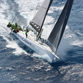 Rambler 100 after the start of the RORC Caribbean 600