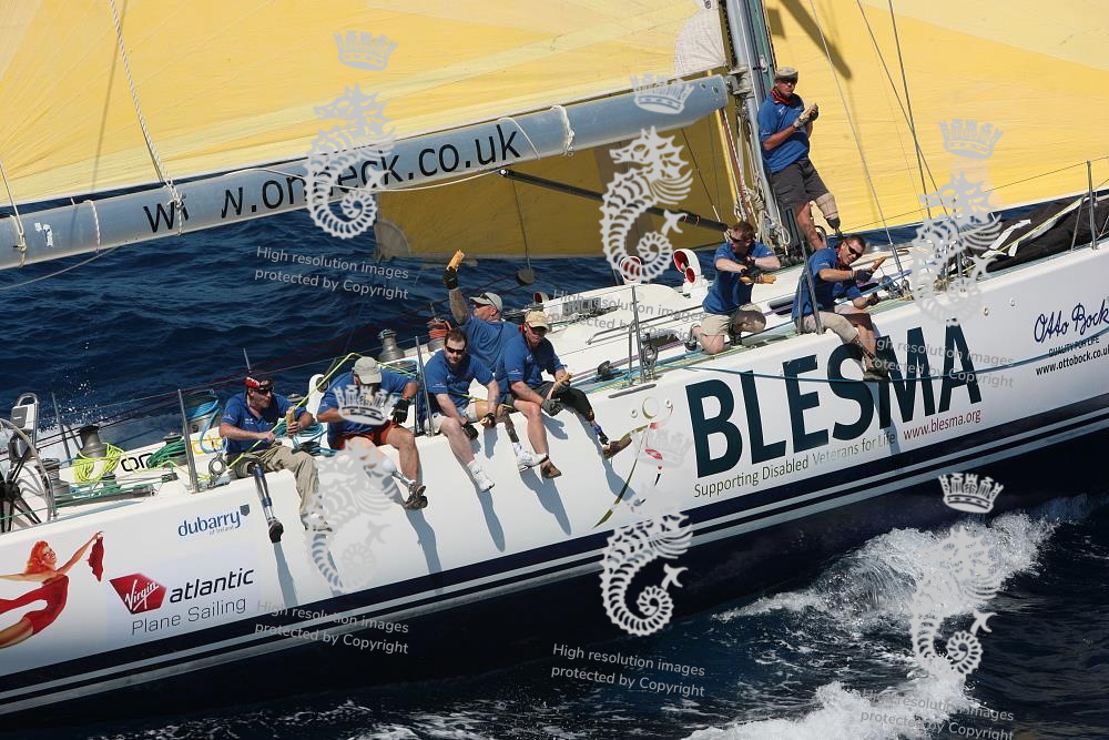 The crew of BLESMA enjoy perfect conditions early in the race