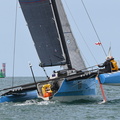 With the Needles in sight, Ross Hobson's Seacart 30, Buzz