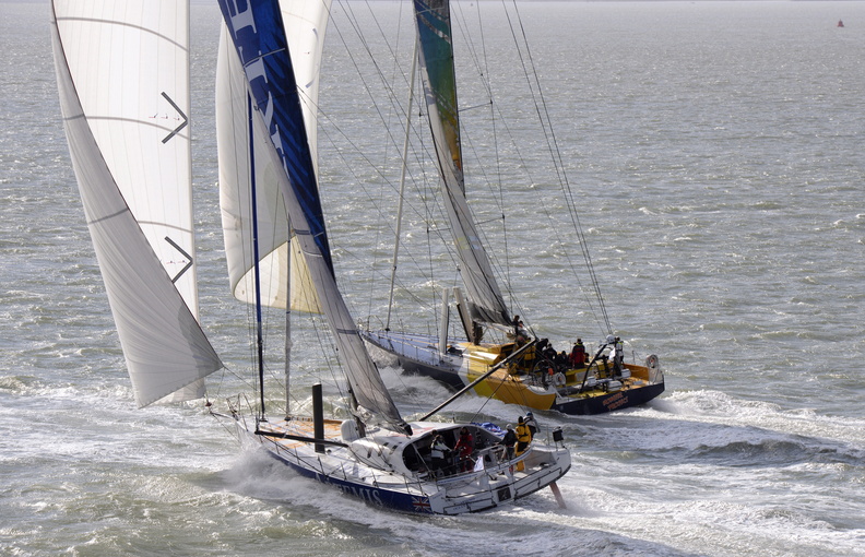 Brian Thompson's IMOCA 60, Artemis - Team Endeavour, and Andrew Budgen and Fred Schwyn's Volvo 70, Monster Project.