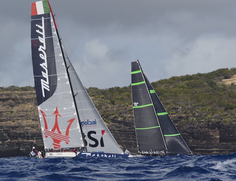 Maserati at the start of the RORC Caribbean 600 with Bella Mente