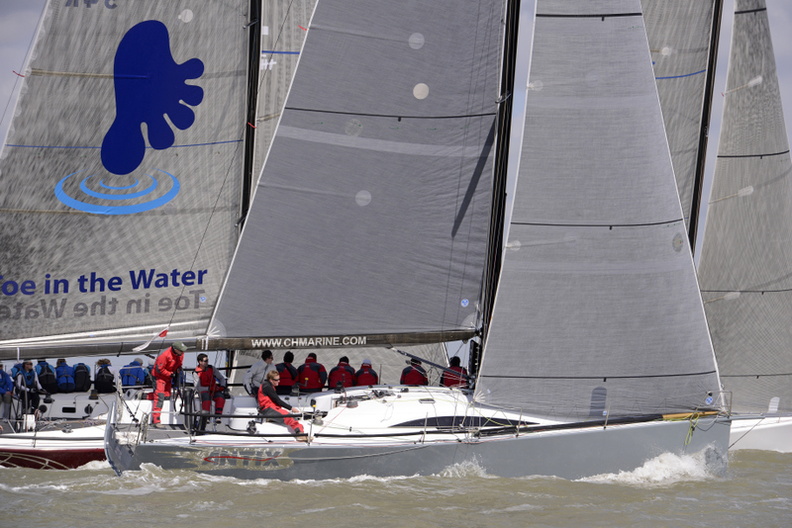 IRC One fleet: Anthony O'Leary's Irish Ker 39, Antix, with Toe in the Water in the background