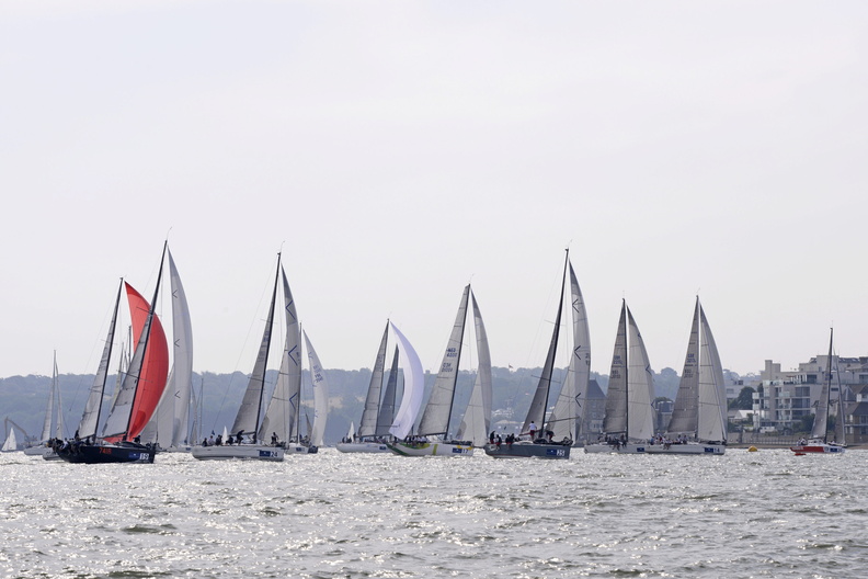 The fleet at the start of the offshore race