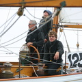 Agryll crew as they arrive in Plymouth