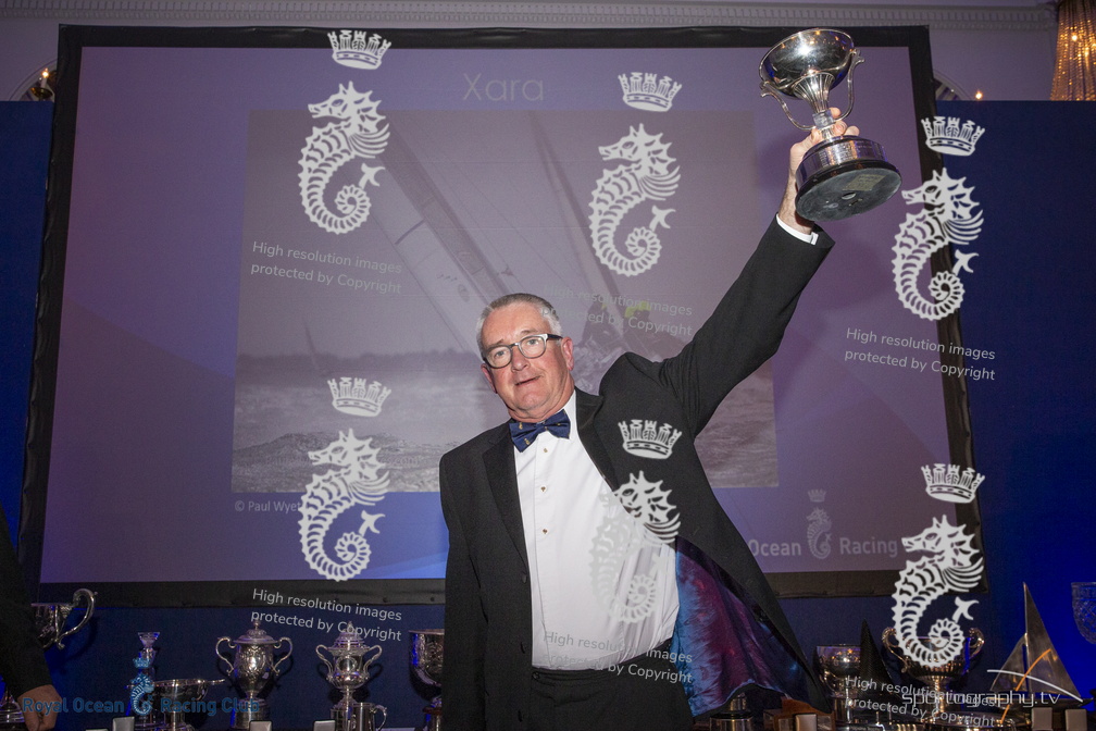Gavin Howe collected the Arambalza Swan Cup on behalf of Xara's owner, Jonathan Rolls