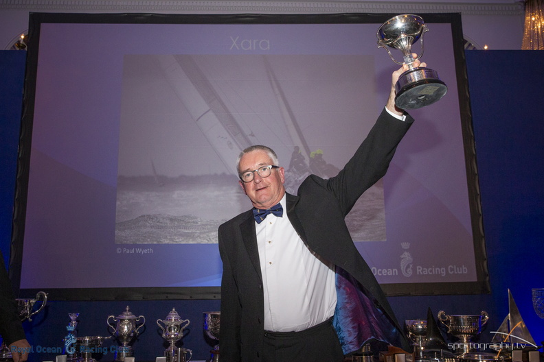 Gavin Howe collected the Arambalza Swan Cup on behalf of Xara's owner, Jonathan Rolls
