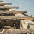 The guns at rest at the Royal Yacht Squadron