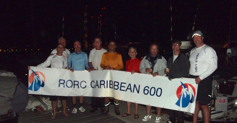Triple Lindy with their RC600 Finishers' banner