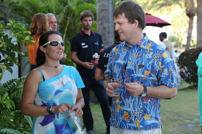 David Southwell, Skipper of Kismet, in a perfect seahorse shirt for the occasion!