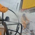 A very wet few days onboard Azzam as they power ahead of the other VO 65s during the race
