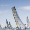 The impressive fleet heads out past the Needles 150710_Cowes_DinardStMalo_018