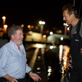 RORC Admiral, Andrew McIrvine greets Gonzalo Botin on the dock in Grenada