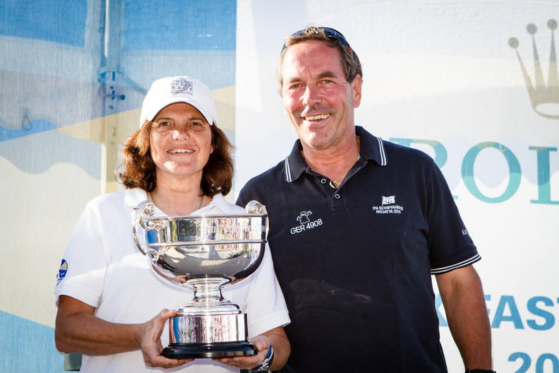 Whirlwind Trophy for the best Swan Overall. Best Buddies. Swan 441 R. Kay-Johannes and Susann Wrede. Photo:RORC/Tom Gruitt. Phot
