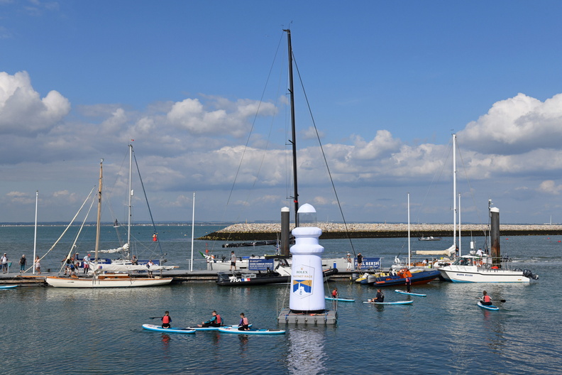 The inflatable Fastnet Rock provided a point for a free paddleboarding experience