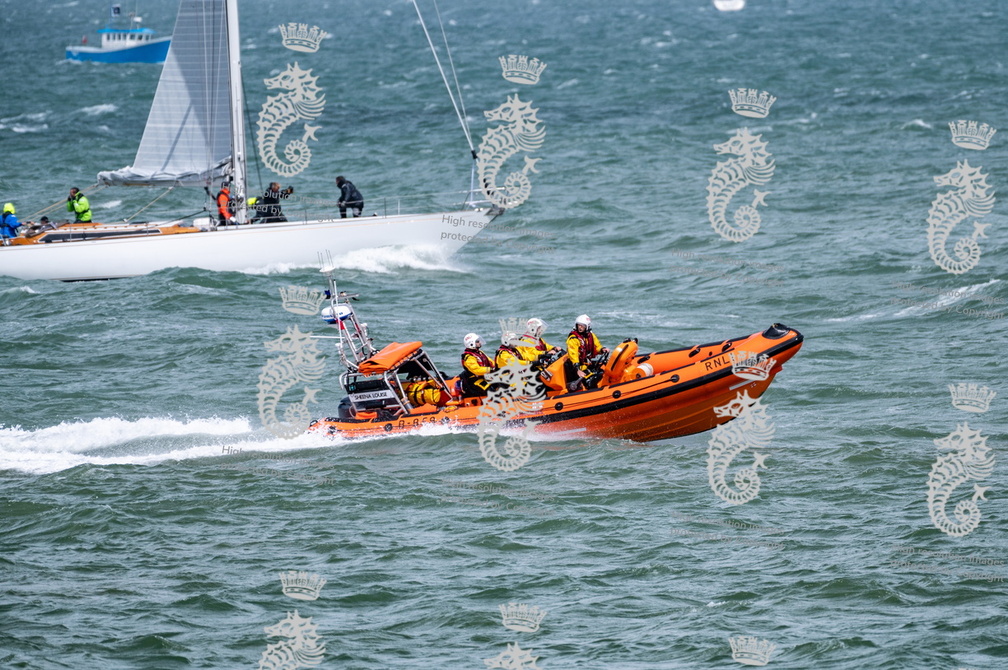 RNLI out in the Solent at the start