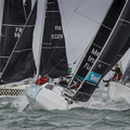 Henry Bomby and Shirley Robertson racing doublehanded on Sun Fast 3300, Swell
