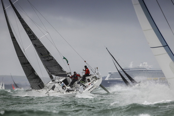 Gentoo, the doublehander in IRC Three skippered by Dee Caffari and James Harayda