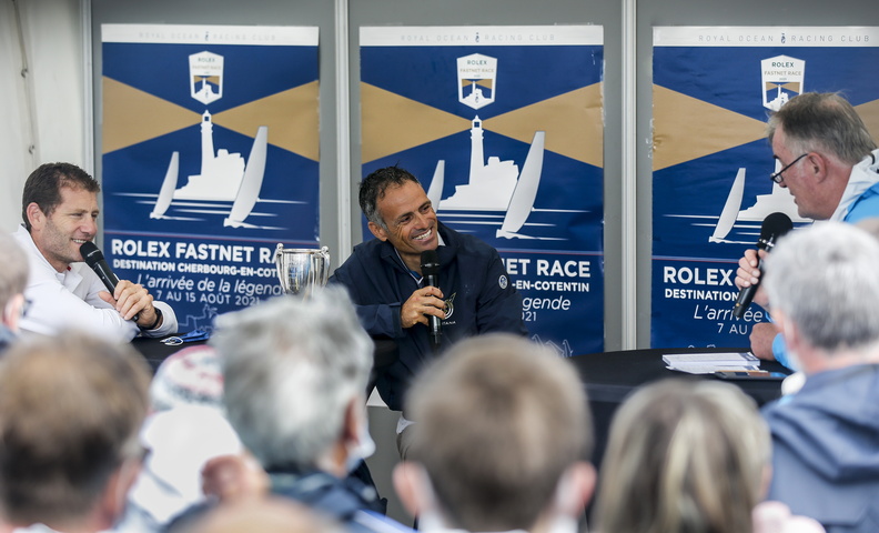 Charles Caudrelier and Franck Cammas discuss their race