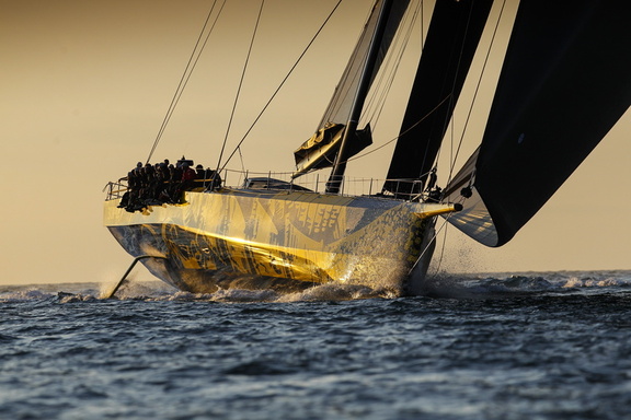 Skorpios sails towards the finish line with the last of the light
