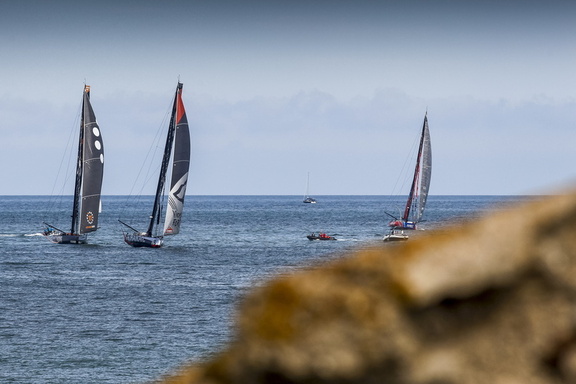 It was a tight finish for a clutch of IMOCAs arriving in Cherbourg 