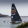 11th Hour Racing, skippered by Simon Fisher and Justine Mettraux finish the race in Cherbourg