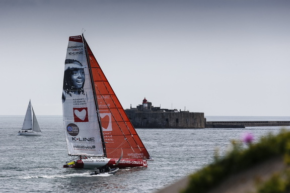 Sam Davies on IMOCA Initiatives Coeur finishes the race in Cherbourg