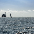 Cavok 4, Olivier Bahon's JPK 9.60 rounds the Rock and heads for Cherbourg