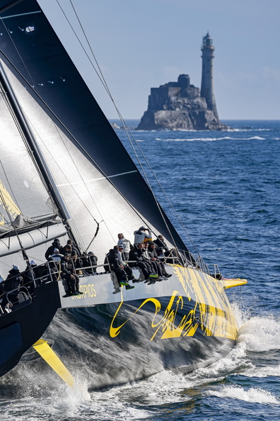 Skorpios approaches the Fastnet Rock